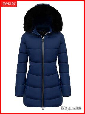 Women's Warm Winter Puffer Jacket Lightweight Hooded Down Coat